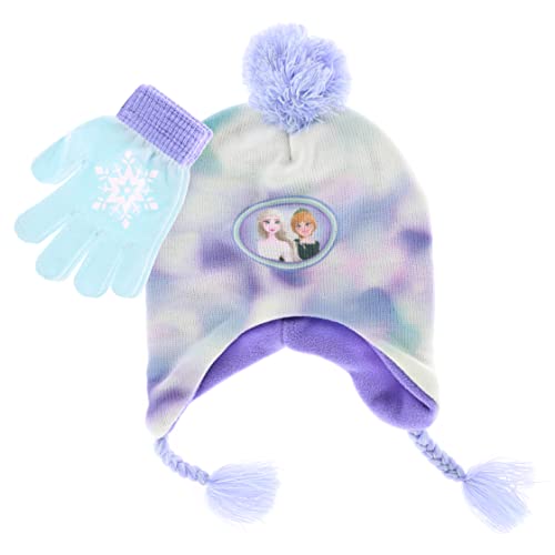 Disney Frozen Girls and Toddler Beanie Hat and Toddler Snow Gloves, Elsa and Anna Kids Toddler Winter Hat with Snow Gloves - Main Image