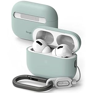 Ringke Silicone Compatibel met AirPods Pro 2 Case, Slanke Lichtgewicht Hoes Ontworpen voor AirPods Pro 2e Generatie Hoesje – Seafoam Groente