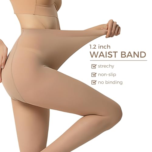 Image of Buauty 80D Black Tights for Women,Opaque Tights Soft, High Waist Soft Nylon Pantyhose