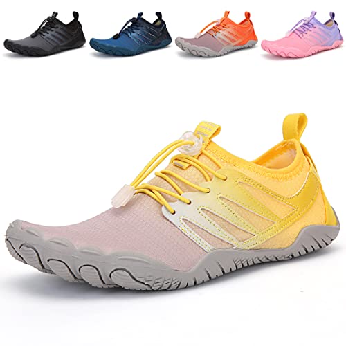 Nasogetch Escarpines Hombre Mujer Secado Rápido para Surf Buceo Kayac Canoa Deportes acuáticos Playa Amarillo 44EU