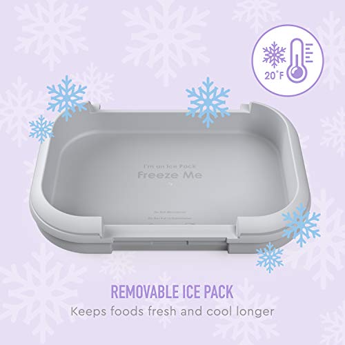 Bentgo® Kids Chill Lunch Box - Bento-Style Lunch Solution With 4 Compartments And Removable Ice Pack For Meals And Snacks On-The-Go - Leak-Proof, Dishwasher Safe, Patented Design (Purple) #TOP1