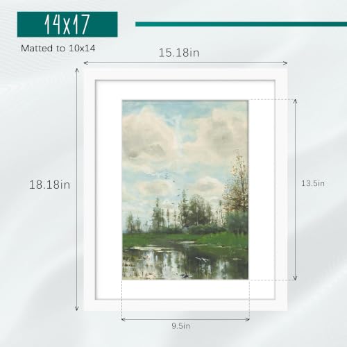 Image of Picrit 14x17 White Picture Frame, Poster Frame for Wall, 3 Pack