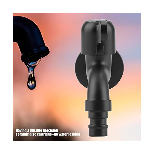 Wandhalterung Wasserhahn, 304 Edelstahl Schwarz Einhand Wasserhahn Waschmaschine Wasserhahn Antike Badezimmer Waschtisch Wasserhahn[Washing Machine]Waschtischarmaturen – Bild 4