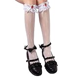 SOIMISS Lolita Spitze Waden Socken Bögen Erdbeere Knie Hohe Socken Oberschenkel Hohe Lose Strumpf