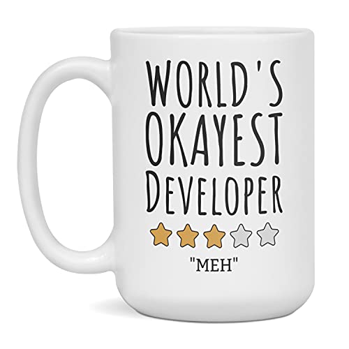 World's Okayest Developer Mug Developer Mugs, 1...