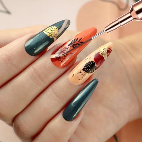 WLLHYF 5Pcs Nail Art Liner Brushes, Painting Nail Art Brushes for Long Lines Details - Image 4