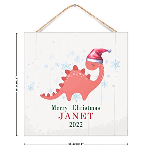 Dinosaure avec chapeau de Père Noël, cadeau déco suspendu - 3