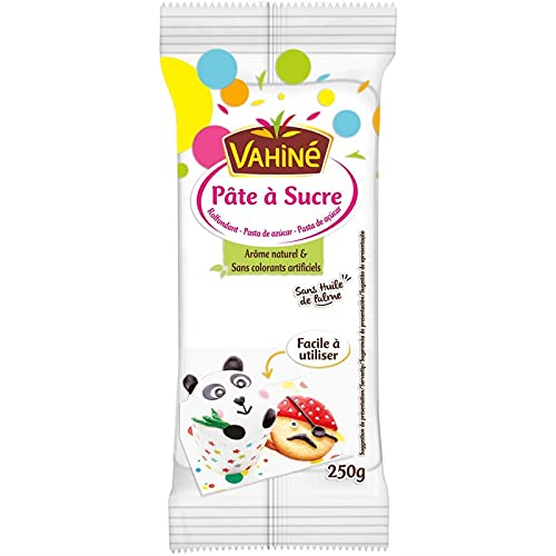 Vahine - Pasta di zucchero, 250 g, confezione da 3 pezzi, colore: Bianco