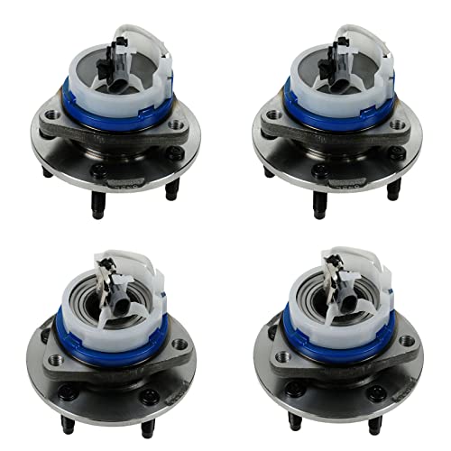 Image of TRQ 2 Piece Front Rear Wheel Bearing & Hub Assembly Set Compatible with 2005-2011 Cadillac STS