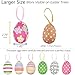 12pcs New Colorful Paper Mache Foam Egg Hanging Ornaments Easter Tree Christmas Decoration