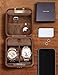 KAMIER Watch Travel Case with Combination Lock - 2 Watch Storage and Jewelry Organizer - Watch Case for Ring and Watch Storage, PU Leather Travel Watch Case, Ideal for Gift (With Gift Box) (Brown)