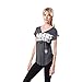 Ultra Game NFL Official Women's Super Soft Modal Vintage V-Neck T-Shirt, Las Vegas Raiders, Charcoal, Large