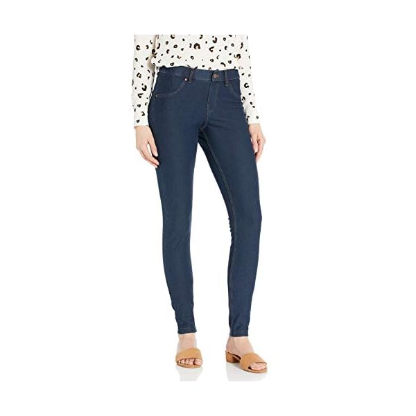 HUE-Womens-Essential-Denim-Leggings Hue Women's Essential Denim Leggings, Deep Indigo Wash, X-Large