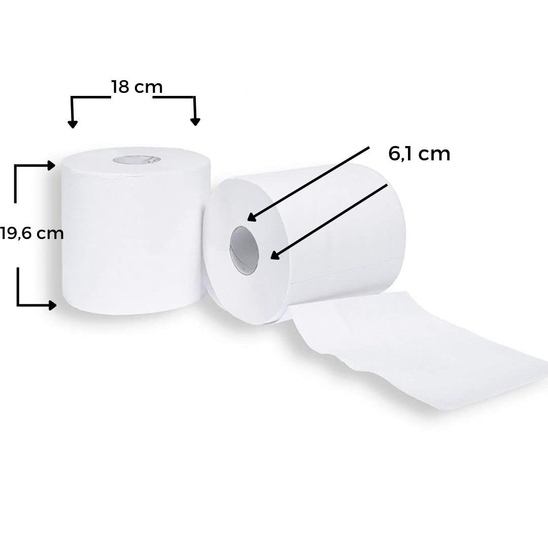 ZPAPER - 6 Rotoli Asciugamani - Carta Pura Cellulosa 450 Strappi a Rotolo, 2 Veli, Anima a Spirale, Confezionati. Rotoli Bobine Asciugatutto. 2700 Strappi Totali