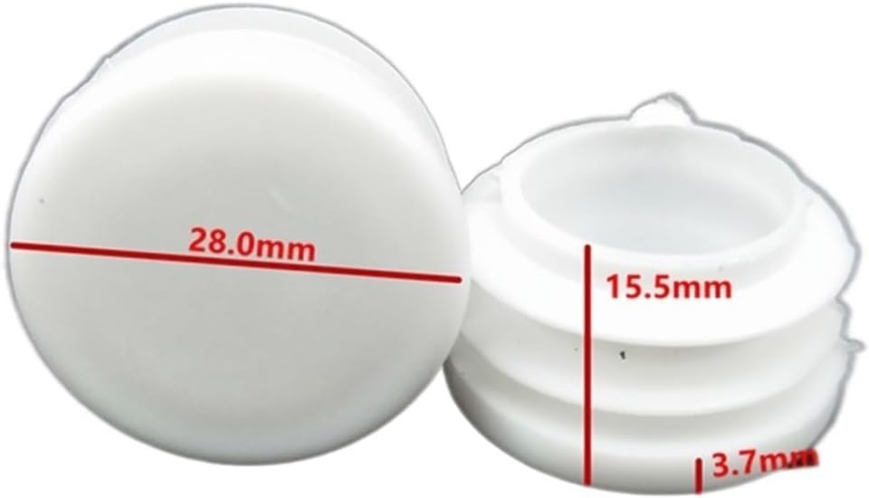 Plastic Hole Plug，Plastic Pipe Cover，4pcs Plastic Tube End Caps 25mm Round Steel Pipe Plug Chair Leg Cover Table Foot Socks Floor Protector Pads Furniture Parts (Color : 22mm) (Color : 28mm)