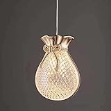  Droplight Verre Lucky Bag Pendentif Lumière Alliage Nano Placage Lampe Corps Pendentif Luminaire E27 Suspension Éclairage pour Restaurant Hôtel Salle À Manger [Classe Énergétique A++]