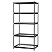 Edsal MROP3618W5B Steel Storage Rack, 5 Adjustable Shelves, 5000 lb. Capacity, 72" Height x 36" Width x 18" Depth, Black