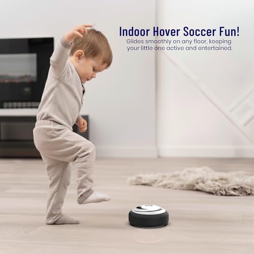 Image of Mirana Baby Air Ball | Football Toy for Kids | USB Rechargeable Type-C Battery Powered Hoverball Puck | Indoor Floating Hover Soccer Ball | Best Gift for Boys and Girls 2-10 Year (White)
