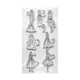 Fashion Girls Clear Stamps for Card Making - Reusable Rubber Stamp for DIY Scrapbooking, Album Decor