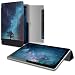 Produktbild kwmobile Huawei MediaPad T3 10 Hülle - Smart Cover Tablet Case Schutzhülle für Huawei MediaPad T3 10 - Galaxie Baum Wiese Design Blau Grau Schwarz
