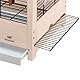 Ferplast Vogelkäfig aus Metall und FSC-Holz, für Kanarienvögel, Sittiche, inkl Zubehör, Futternäpfe, abnehmbare und veränderbare Sitzstangen, 81 x 41 x H 64 cm.