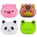JPYH 4 Pezzi Portafogli Animali Per Cartoni Animati Per Bambini, Novità Giocattoli Regali Per Bambini, Borsa Per Monete In Silicone Impermeabile, Borsa Per Cuffie Impermeabile