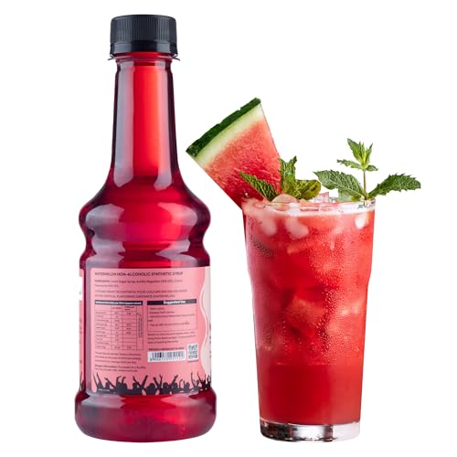 Image of Zone Watermelon Syrup 300ml | Refreshing Pure Watermelon Flavour for Mocktails, Cocktails, Lemonades & Sodas | Premium Taste, Non Alcoholic, More Servings For Professional & Home Use | 12+ Flavours