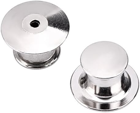 Mudder Locking Pin Keepers Backs, No Tool Required (Silver, 30 Pieces)