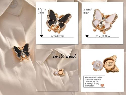 Button Covers For Women Men Shell Button Cover For Dress Shirt Tuxedo, As Decorative Collar Jewel Flower Rhinestone Pearls Fancy Accessories Used For Formal Business Daily Party Wedding Gifts2