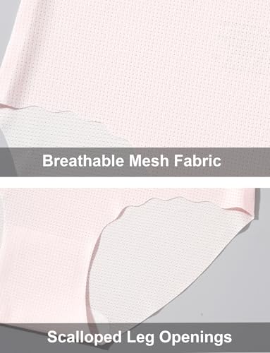 SEAUR Seamless Briefs for Teen Girls Mid Waist Soft Underwear Solid Color Knickers 4 Pack 7-16 Years4