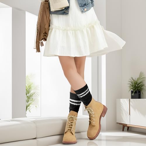 Image of phnydreg Slouch Socks Striped Slouch Scrunch Socks for Women Girls 90s Party