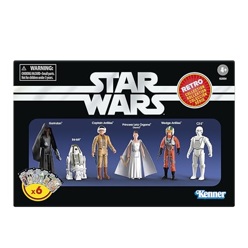 Pack de 6 figuras de Star Wars Colección Retro: edición de 9,5 cm del Episodio IV