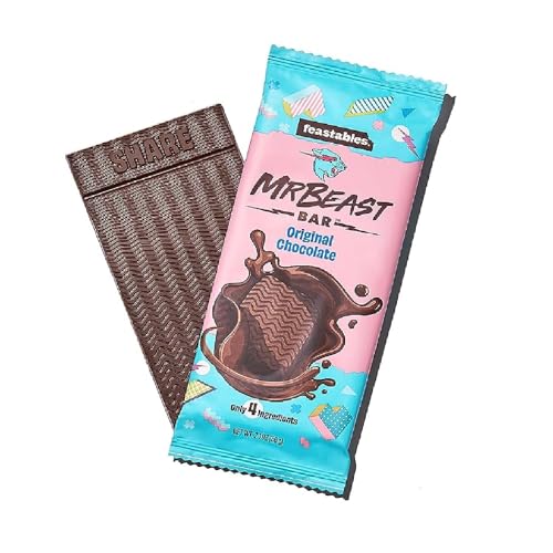 Image of Feastables Mr. Beast Bar Chocolate Bar, 60 Gram (Original Chocolate)