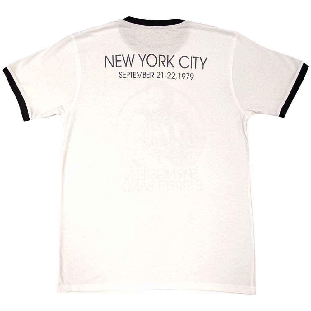 Bruce Springsteen Ringer T Shirt NYC Logo Official Unisex White M