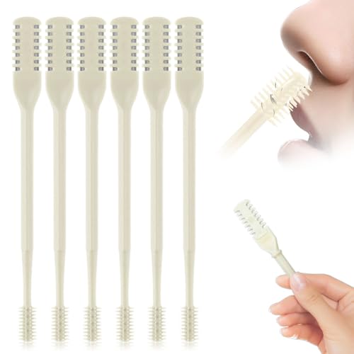 Image of Upgrade Nasal Hair Cutter Travel Essentials for Men Women,2025 Nostril Hair Removal Tools Double Sided Christmas,360 Rotating Manual Nose Hair Trimmer (White, 6 Set)