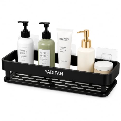 YADIFAN Plastic Bathroom Shelf Wall Mounted Adhesive Storage Rack...