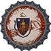 Massachusetts Rusty Stamped Novelty Metal Bottle Cap BC-1186