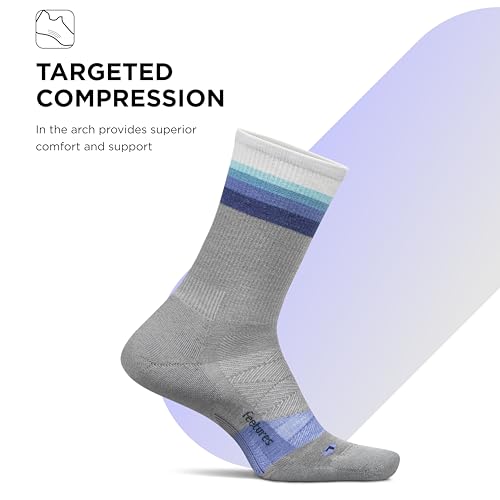 Image of Feetures Merino 10 Cushion Quarter Sock Stripe