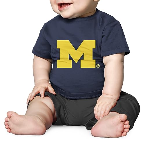 Little King NCAA Infant Tech T-Shirt-Boys & Girls-Michigan-Navy-6 Months
