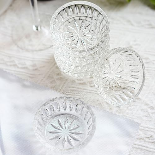 Kanpura Set Of 6 Clear Glass Dipping Bowls Set, Crystal Condiment Dishes Serving Bowls Buffet Server Food Relish Dip Tray For Fruit Dessert Appetizer Nuts Snacks Candy Dip thumb #8