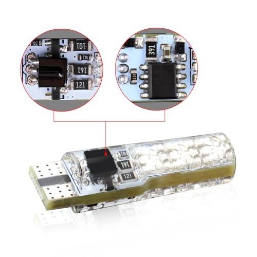 6 pack 194 T10 LED Bulb RGB con Control Remoto miniatura 2