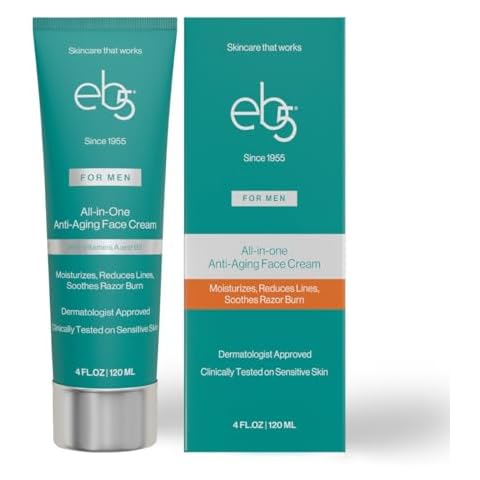 eb5 Men’s All-in-one Anti-Aging Face Cream | Formulated with Retinol, Vitamins E, B5, and A to Moisturize, Reduce Lines and Soothe Razor Burn - 4 Fl Oz Cover