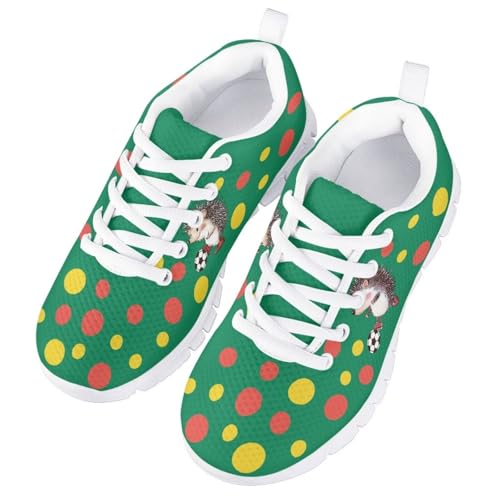 Cartoon Animal Kids Lightweight Running Shoes Girls Breathable Walking Shoes Lace Up Non Slip Tennis Sneakers for Little Kid Size11-13/ Big Kids Size1-52