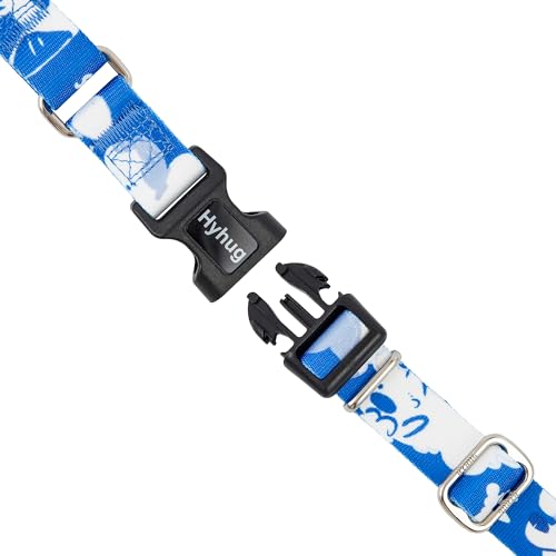 Hyhug Hundehalsband für Welpen und kleine Hunde – Verstellbares Nylon-Halsband mit Weichem Komfort & Strapazierfähigkeit (XXS, Wolkenhund)