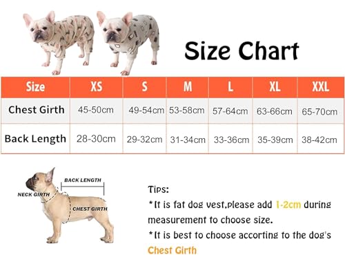 Fat Dog Clothing,Soft Cotton French Bulldog Pajamas,Pug Four legged Jumpsuit Onesies Costume for Cats Puppy Small Medium Dog_S(Blue) - Image 2