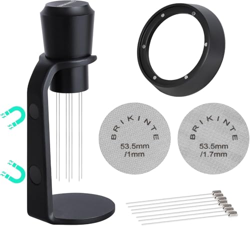 Upgraded Magnetic WDT Tool with Espresso Puck Screen and Portafilter Dosing Ring, 53.5 mm Espresso...