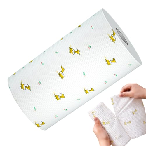 Toallas de papel de cocina – Tela no tejida 20 x 12 x 12 cm, 225 g | Rollo de toalla de limpieza | Toallitas de limpieza absorbentes para cocina, comedor, limpieza del hogar y uso diario en el hogar