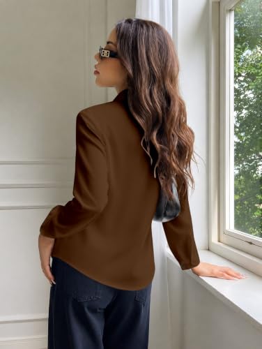 Image of JANIX Women's Solid Shirt | Full Sleeve Button Down Collared Shirt | Regular Fit Casual Formal Office Wear Western Top
