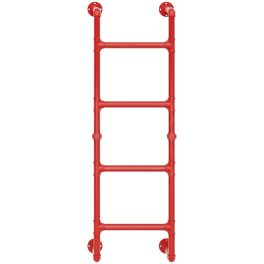 Escalera modular de pared – Escalera de emergencia de 4 peldaños para ventana, perchero – Uso interior y exterior – Escalera fija de 4 pasos – Estructura tubular para hogar – Resistente a la oxidación