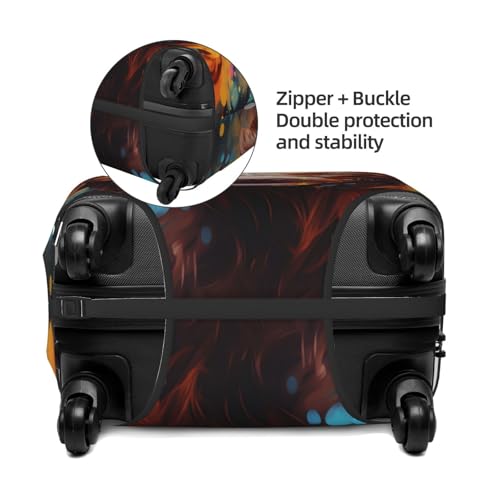 Golden Retriever Splash Luggage Cover Washable Elastic Suitcase Cover Anti-Scratch Travel Luggage Protector Covers for Kids Adult XL fits 29-32 inch Suitcase3